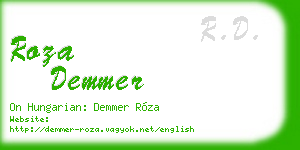 roza demmer business card