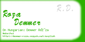 roza demmer business card